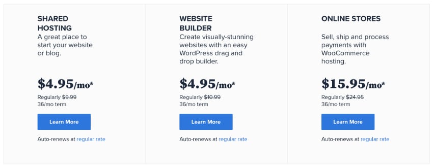 low cost hosting service