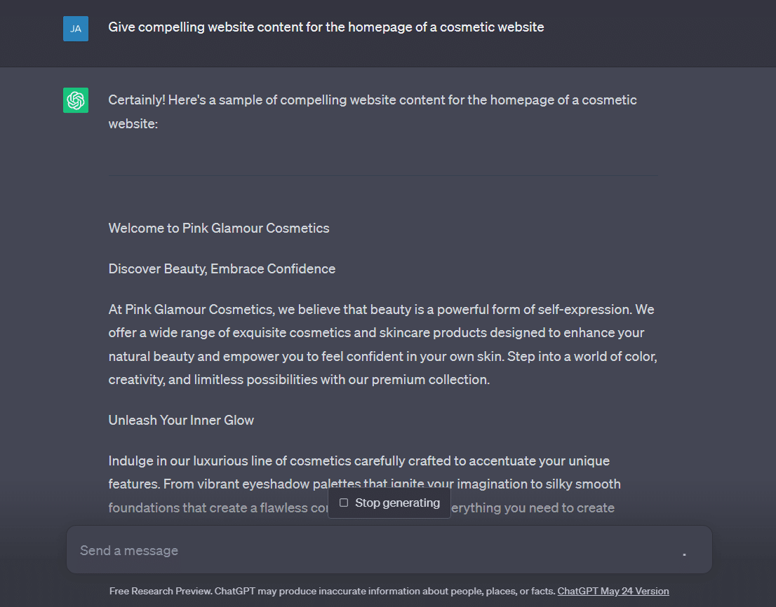 website using chatgpt